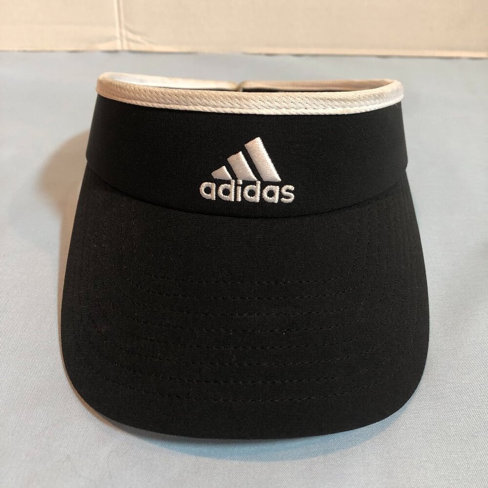 Black & White Adidas Aeroready Visor Hat #F27